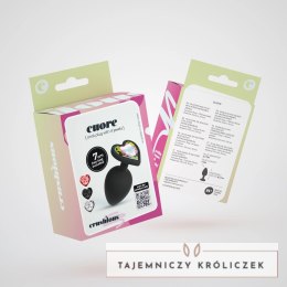 Crushious Cuore mały czarny korek z 4 wymiennymi kryształami Crushious