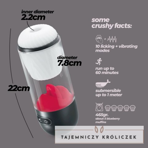 Crushious Slurpy 2w1 Lick & Vibro System Transparentny 22 cm Crushious