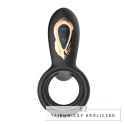 Crushious Tornado Black - Obrotowa opaska intymna z pilotem 12 cm Crushious