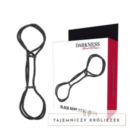 Darkness - Mankiety linowe na kostki, 100% bawełna, 160 cm, czarne DARKNESS