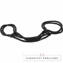 Darkness - Mankiety linowe na kostki, 100% bawełna, 160 cm, czarne DARKNESS