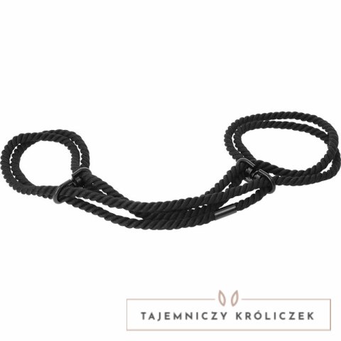 Darkness - Mankiety linowe na kostki, 100% bawełna, 160 cm, czarne DARKNESS