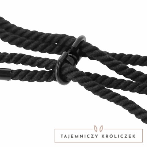 Darkness - Mankiety linowe na kostki, 100% bawełna, 160 cm, czarne DARKNESS
