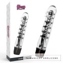 Glossy Lenny Czarny - Wibrujący model intymny z TPE, 14 cm GLOSSY
