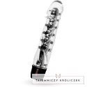 Glossy Lenny Czarny - Wibrujący model intymny z TPE, 14 cm GLOSSY