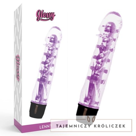 Glossy Lenny Violet - Model z TPE, wodoodporny, 14 cm GLOSSY
