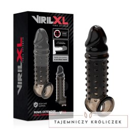 VirilXL V11 Czarny - Elastyczny rękaw intymny, powiększający rozmiar VIRILXL