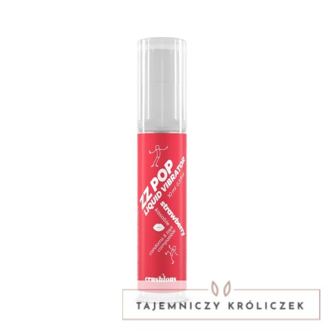 ZZ Pop Kissable Liquid Strawberry 10ml - Żel aromatyczny z efektem wibracji Crushious