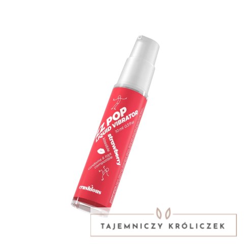 ZZ Pop Kissable Liquid Strawberry 10ml - Żel aromatyczny z efektem wibracji Crushious