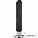 BASECOCK Wibrator Czarny 2w1 Anatomiczny 20 cm TPE z Przyssawką BASECOCK