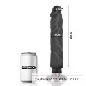 BASECOCK Wibrator Czarny 2w1 Anatomiczny 20 cm TPE z Przyssawką BASECOCK