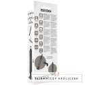 BASECOCK Wibrator Czarny 2w1 Anatomiczny 20 cm TPE z Przyssawką BASECOCK