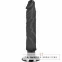 BASECOCK Wibrator Czarny 2w1 Anatomiczny 20 cm TPE z Przyssawką BASECOCK