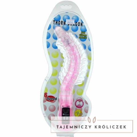 Baile Wibrator Cierniowy Rożowy - Elastyczny Model z 6 Trybami BAILE