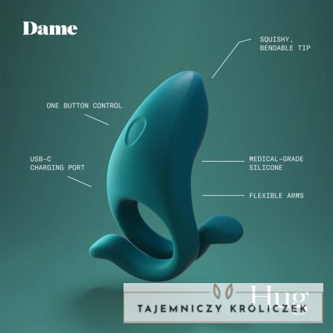 Dame Hug pierścień intymny wodoodporny 5 trybow ładowanie USB-C Dame