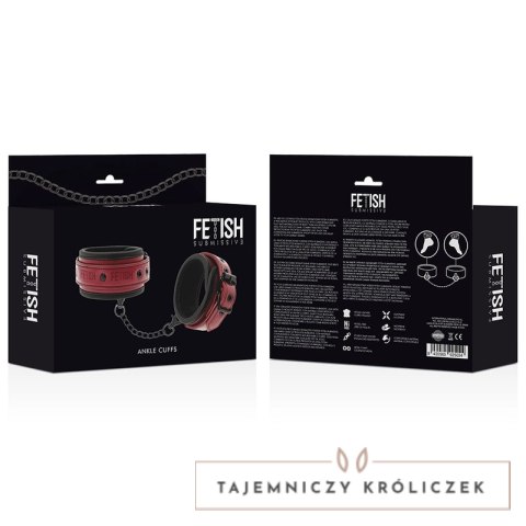 Fetish Submissive Dark Room - wegańskie kajdanki na kostki z neoprenem FETISH SUBMISSIVE