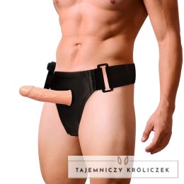 Harness Attraction Gregory Hollow - Pas intymny z wibratorem 16,5 cm, naturalny HARNESS ATTRACTION