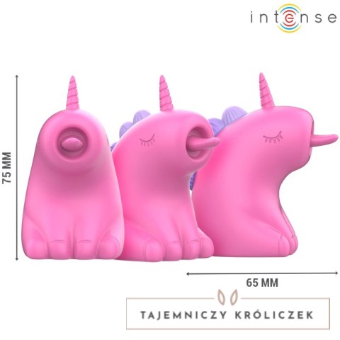 Intense Pinkie 360 - obrotowy stymulator z motywem jednorożca, fuksja INTENSE