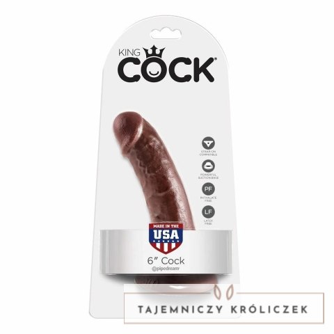 Pipedream King Cock model 6" brązowy 15,2 cm, mocna podstawa KING COCK