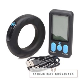 XR Brands E-Stim Pro silikonowy pierścień wibrujący z pilotem czarny XR Brands