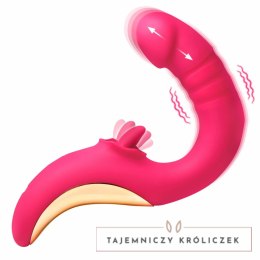 XR Brands Tease & Please Pink - Model z funkcją ruchu i stymulacji języczkiem XR Brands