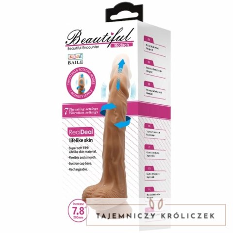 Baile Pretty Love Bodach System Wibracji i Rotacji 20 cm brązowy BAILE