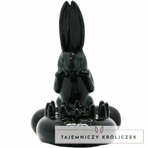 Baile Sweet Rabbit - silikonowy pierścień wibrujący z motywem krolika, czarny BAILE