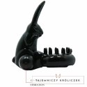 Baile Sweet Rabbit - silikonowy pierścień wibrujący z motywem krolika, czarny BAILE