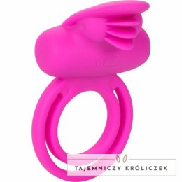 CalExotics Double Flicker - Silikonowy pierścień z podwojnym stymulatorem USB CALEXOTICS