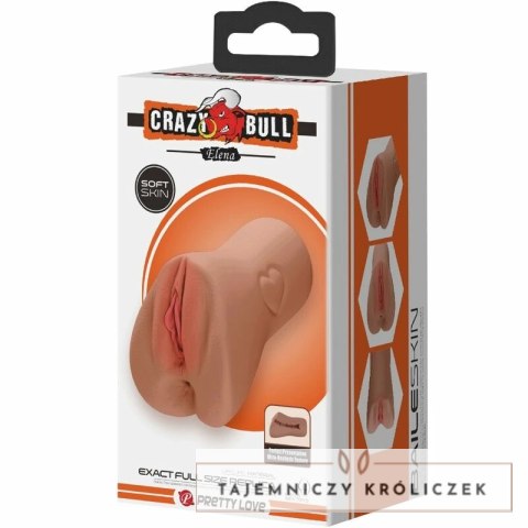 Crazy Bull BM-009238N-1 Intymny Masturbator model dwukanałowy TPR, naturalny kolor CRAZY BULL