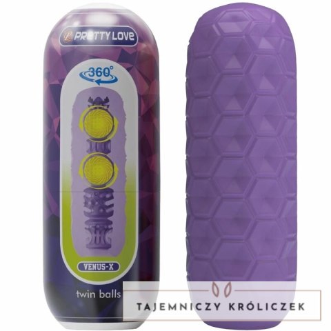 Pretty Love BM-009230NQ-1 urządzenie intymne z podwojnymi kulkami fioletowe PRETTY LOVE