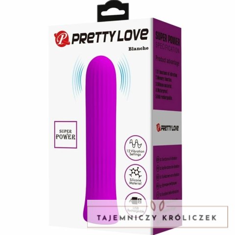 Pretty Love Blanche - Wibrator Silikonowy, Rożowy, 12 Trybow, USB PRETTY LOVE