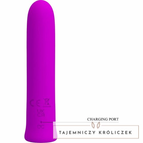 Pretty Love Curtis Mini - silikonowy model z 12 trybami, ładowanie USB, fioletowy PRETTY LOVE