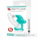 Pretty Love Dante - silikonowy pierścień wibracyjny z motywem kroliczka, zielony PRETTY LOVE