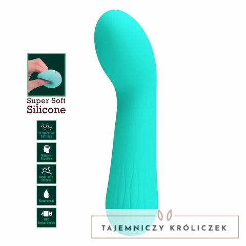 Pretty Love Faun Aqua Green - silikonowy model punktowy, ładowalny, 12 trybow PRETTY LOVE