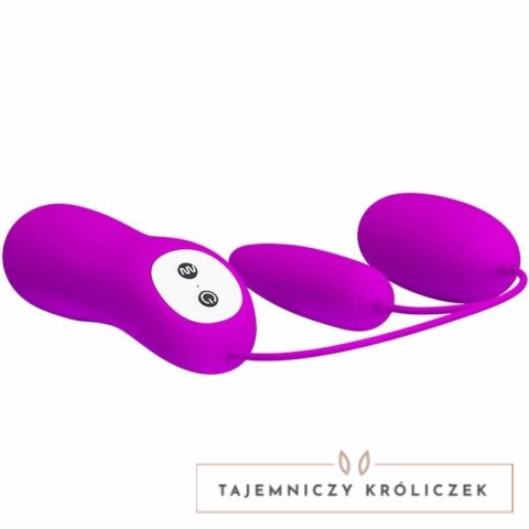 Pretty Love Irma - System podwojnych jajek wibrujących, 12 trybow, silikon PRETTY LOVE