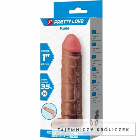 Pretty Love Kaile - anatomiczny rękaw z przedłużeniem 2,5 cm, odcień mulatto PRETTY LOVE