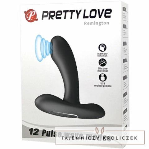 Pretty Love Remington masażer wibrujący silikonowy czarny USB 12 trybow PRETTY LOVE