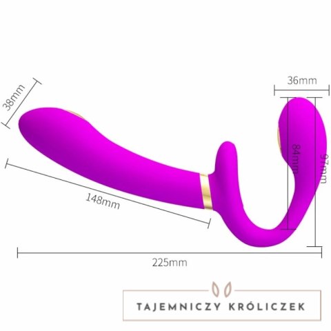Pretty Love Thunderbird fioletowy - podwojny wibrator z pilotem PRETTY LOVE