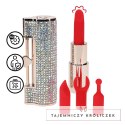 DIAMOND Lipstick Vibrator 4w1 - Model Iridescent, z wymiennymi końcowkami Loveline by Shots