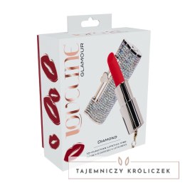 DIAMOND Lipstick Vibrator 4w1 - Model Iridescent, z wymiennymi końcowkami Loveline by Shots