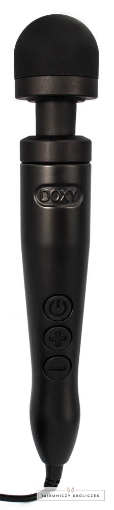 Doxy Die Cast 3 Czarny Mat - Sieciowe urządzenie do masażu 28 cm DOXY