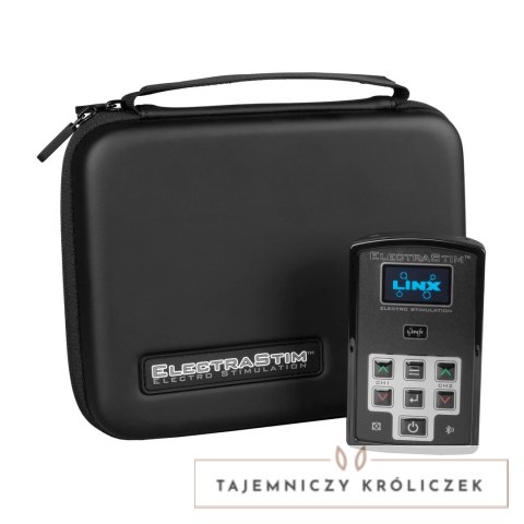 ElectraStim Linx - dwukanałowy stymulator prądowy, czarny, aplikacja ElectraStim