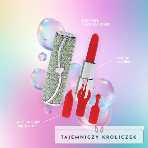 Loveline Candy Model Lipstick Zielony - Miniaturowy Wibrator 4 Końcowki Loveline by Shots