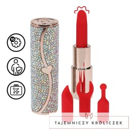 Loveline Sparkle Lipstick Vibrator Iridescent - Stylowy model z 4 nakładkami Loveline by Shots