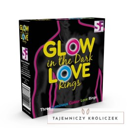 Loving Joy Glow in the Dark - Zestaw 3 pierścieni świecących, elastycznych Spencer & Fleetwood