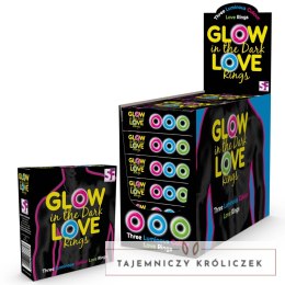 Loving Joy Glow in the Dark - Zestaw 3 pierścieni świecących, elastycznych Spencer & Fleetwood