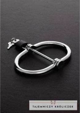 MOOD D-Handcuffs stalowe kajdanki z zaokrąglonymi krawędziami Steel by Shots