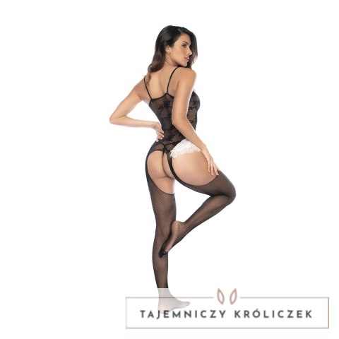 Mapale Maid Fishnet Bodystocking czarno-biały, uniwersalny rozmiar Mapale