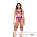 Mapele Floral Fishnet Komplet 2-częściowy Rożowy Orchid One Size Mapale
